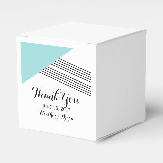 Caixas De Favor Geométricas De Turquesa (Frente)