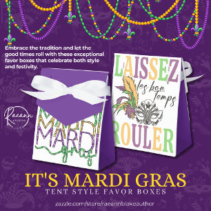 Caixas de Favor no Estilo Tenda do Mardi Gras