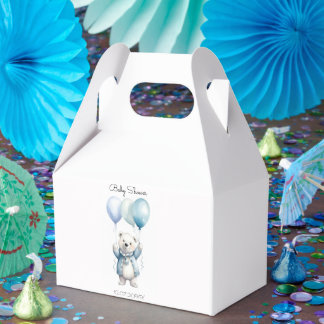 Caixas de Favor para Chá de Bebê do Ursinho Polar