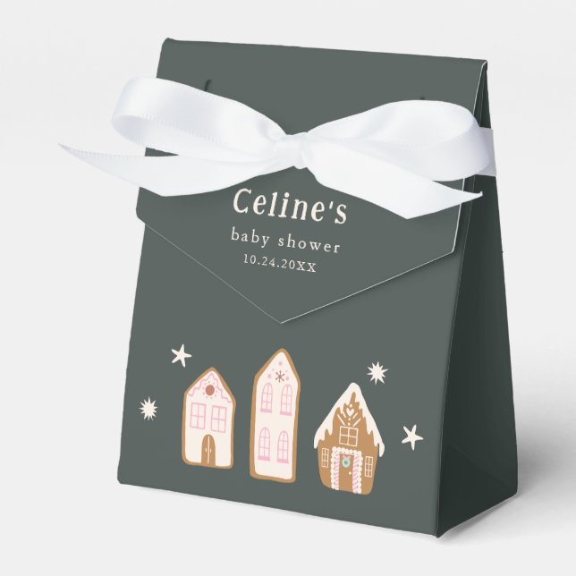 Caixas de Favor para Chá de Bebê Menina Casa de Bi (Frente)