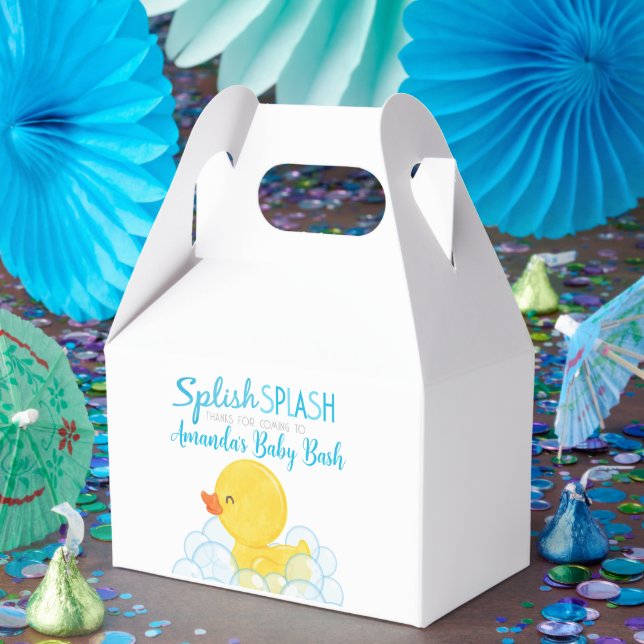 Caixas de Favor para Chás de Bebê Pato de Borracha (Festa)