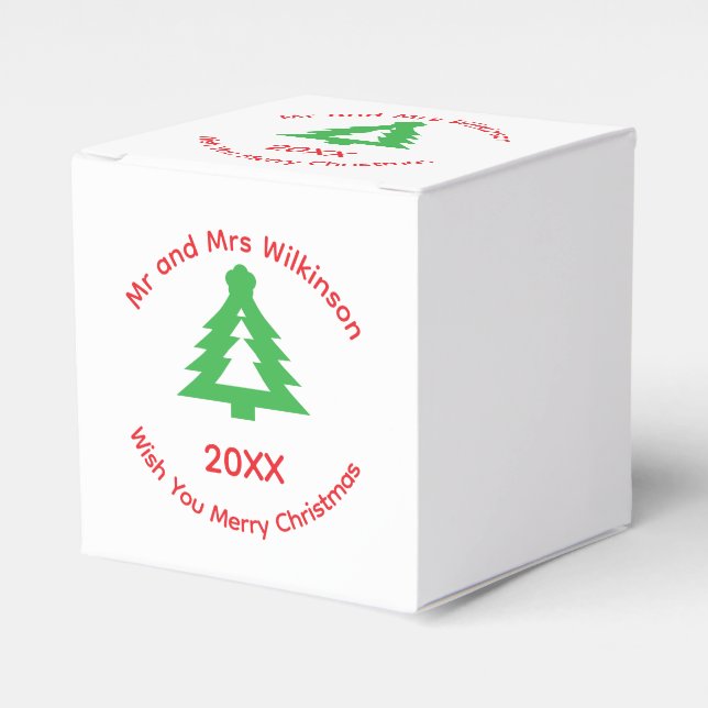 Caixas de Favor para Festa de Natal (Frente)