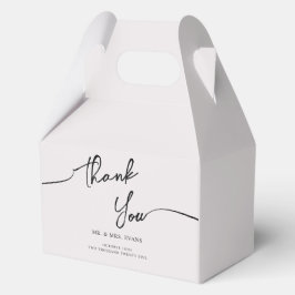 Caixas de favor para um casamento moderno minimali