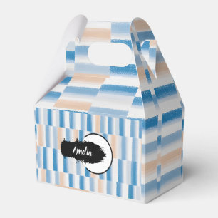 Caixas de Favor Personalizadas com Aquarela Azul e