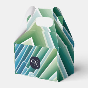 Caixas de Favor Personalizadas com Monograma Azul