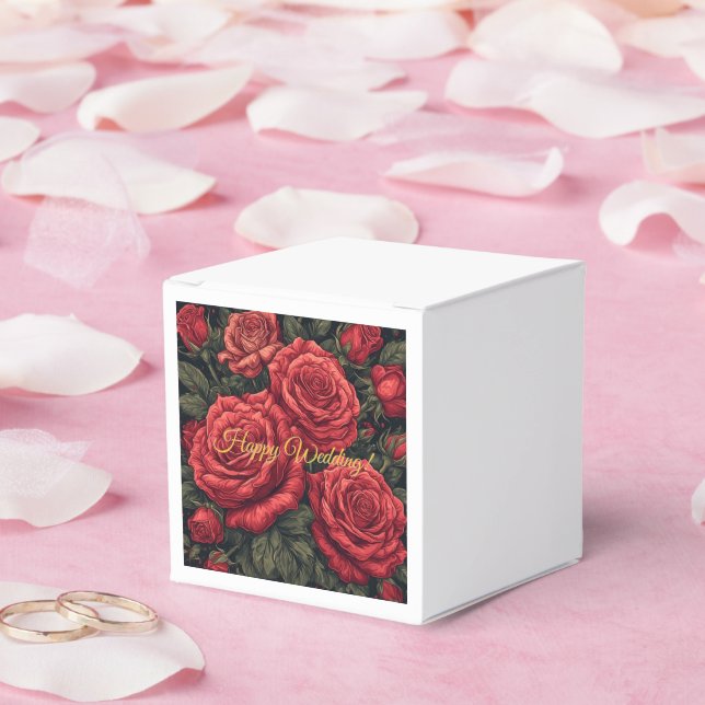 Caixas de Favor Personalizadas - Design Floral (Casamento)