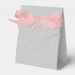 Caixas de Favor Personalizadas em Prata Lustrada