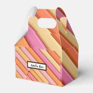 Caixas de Favor Personalizadas Geométricas Pastel