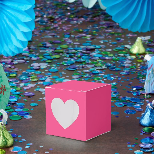 Caixas de Favor Personalizadas Rosa – Estilo Coraç (Festa)