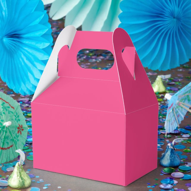 Caixas de Favor Personalizadas Rosa – Gable 4x2.5x (Festa)