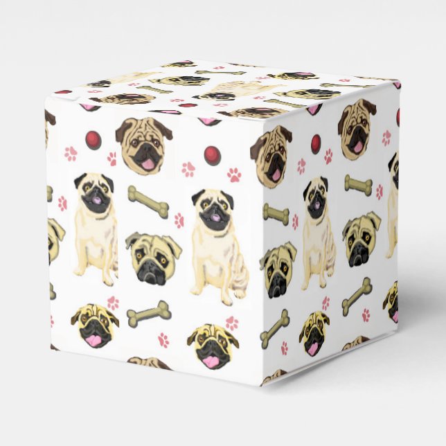 Caixas de Favor Temáticas Pug (Frente)