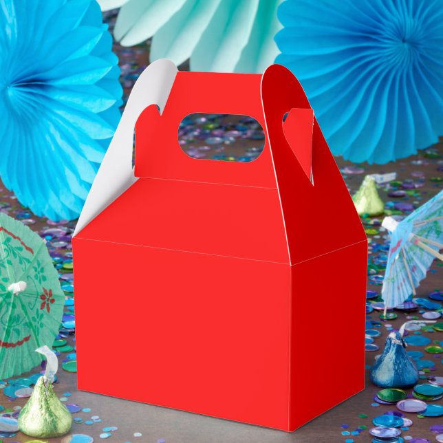 Caixas de Favor Vermelhas Personalizadas – Gable 4 (Festa)