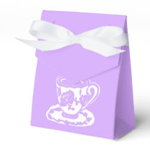 Caixas de favores Lilac e White Teacup