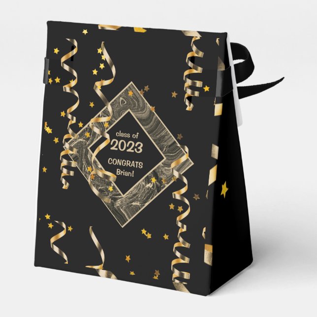 Caixas de Favoritos da Festa de formatura Moderna (Verso)