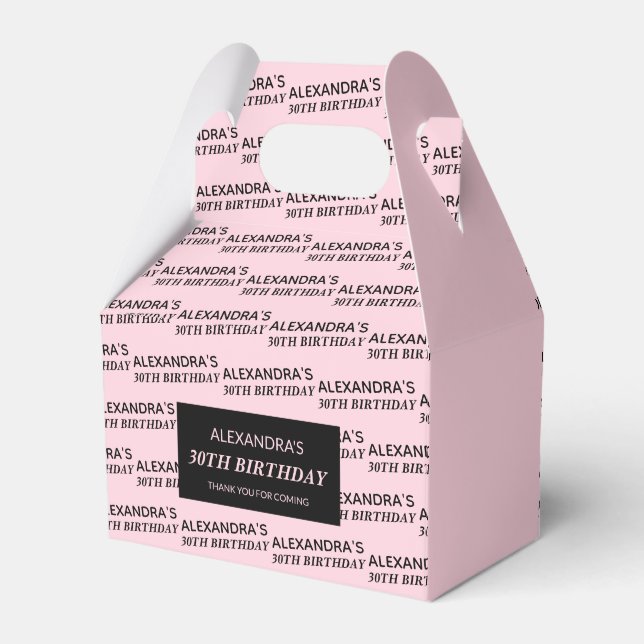 Caixas de Favoritos de Aniversário com Nome e Idad (Frente)