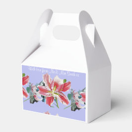 Caixas de Favoritos de Bolo de Noiva com Flor de L