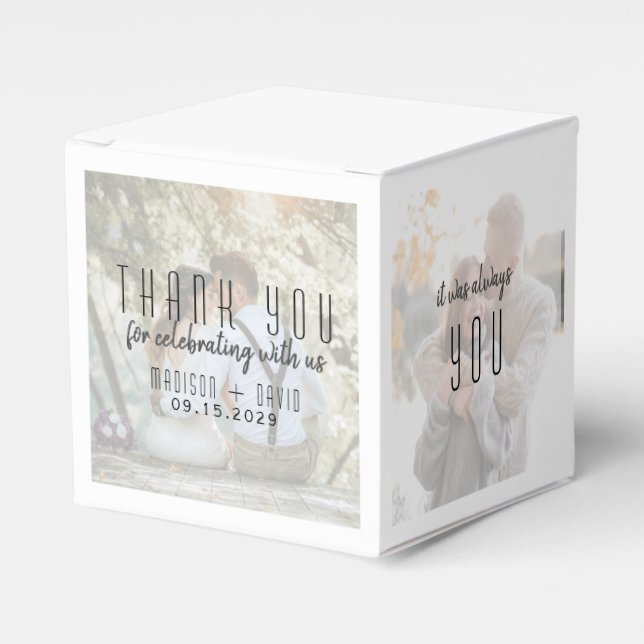 Caixas de Favoritos de Colagem de Fotos de Casamen (Frente)