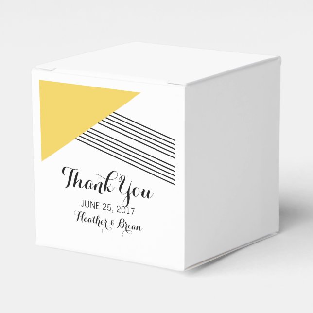 Caixas de Favoritos de Faixa Geométrica Amarela (Frente)