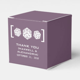 Caixas de Favoritos de Jogador de Dice D20 Roxo
