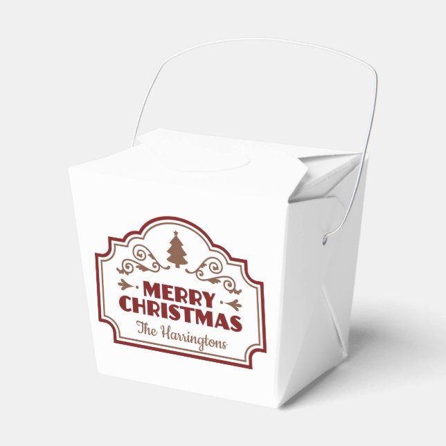 Caixas de favoritos de Natal de nome personalizado (Frente)