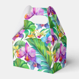 Caixas de favoritos de orquídeas tropicais