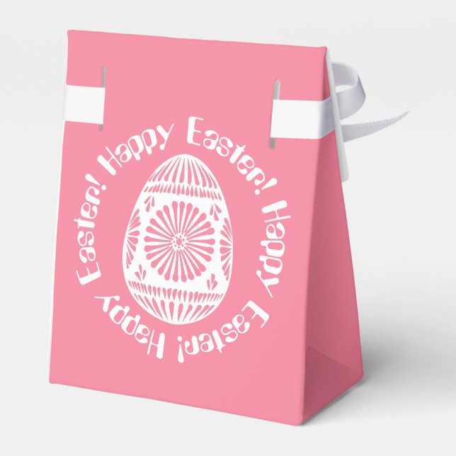 Caixas de favoritos personalizadas de ovos de Pásc (Verso)