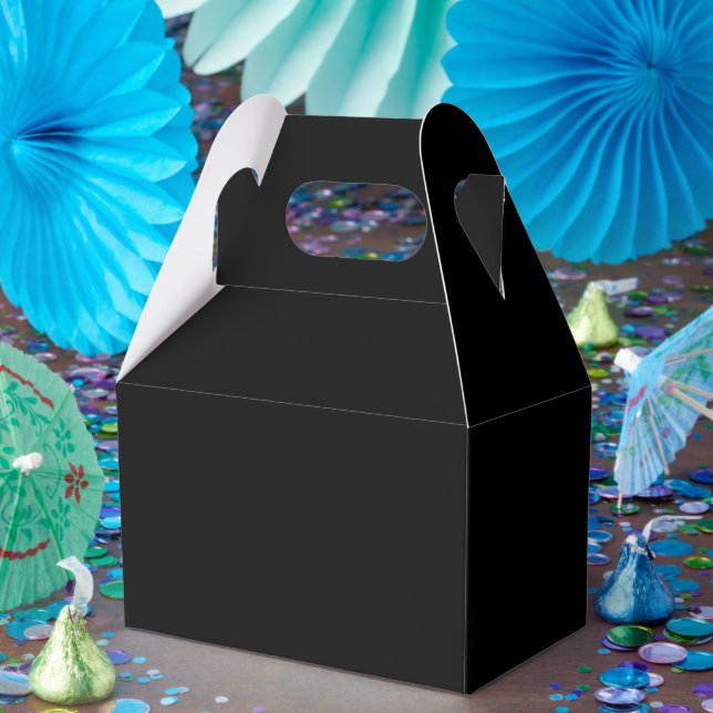 Caixas de Favoritos Pretos Personalizados - Gable  (Festa)