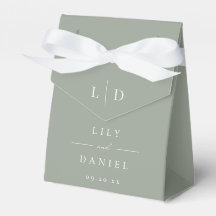 Caixas de Favors de Casamento Monograma Minimalist