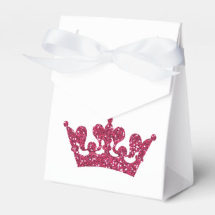 Caixas de Festa da Princesa Coroa de Brilho Rosa