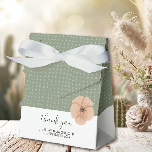 Caixas de Lembrancinhas de Chá de Bebê Desert Chic (Create memories with this beautiful desert chic favor box.)