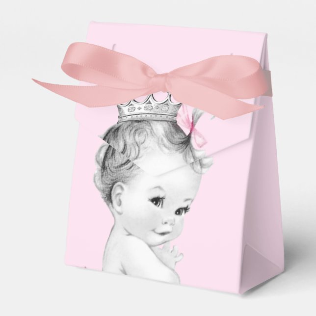 Caixas de Lembrancinhas de Chá de Bebê Princesa Ro (Frente)