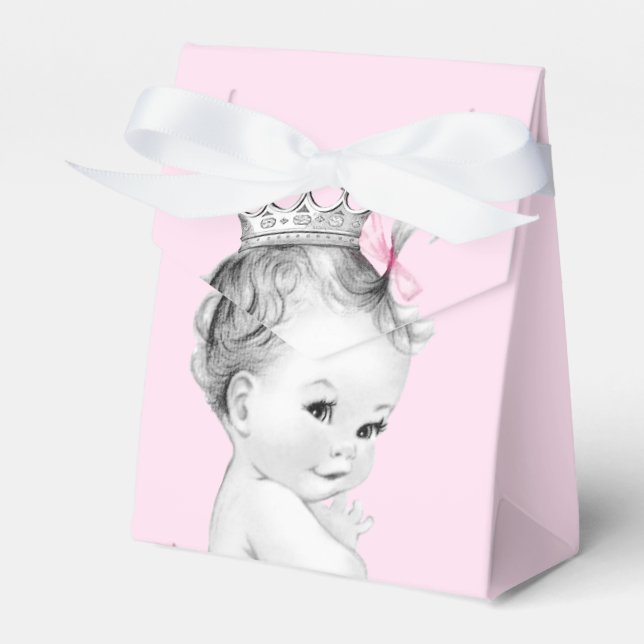 Caixas de Lembrancinhas de Chá de Bebê Princesa Ro (Frente)