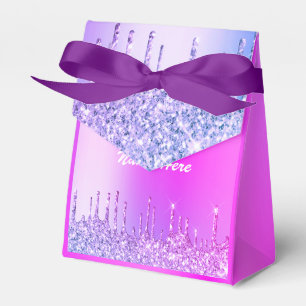 Caixas de Presente Brilho Rosa Roxo Personalizadas