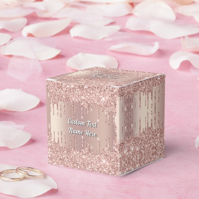 Caixas de Presente com Brilho em Rose Gold Persona (Casamento)
