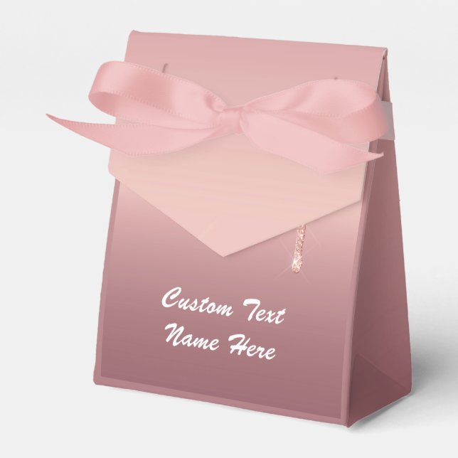 Caixas de Presente com Brilho em Rose Gold Persona (Frente)