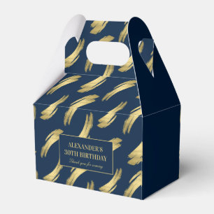 Caixas de Presente de Aniversário Elegantes Azul M