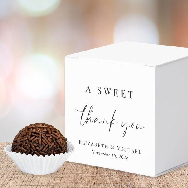 Caixas de Presente de Casamento Chic A Sweet Thank (Criador carregado)