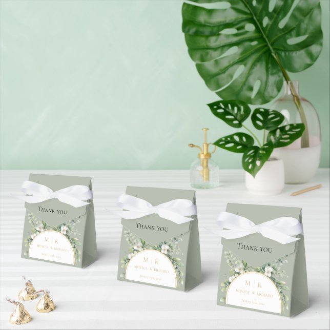 Caixas de Presente de Casamento com Monograma Botâ (Múltiplo)