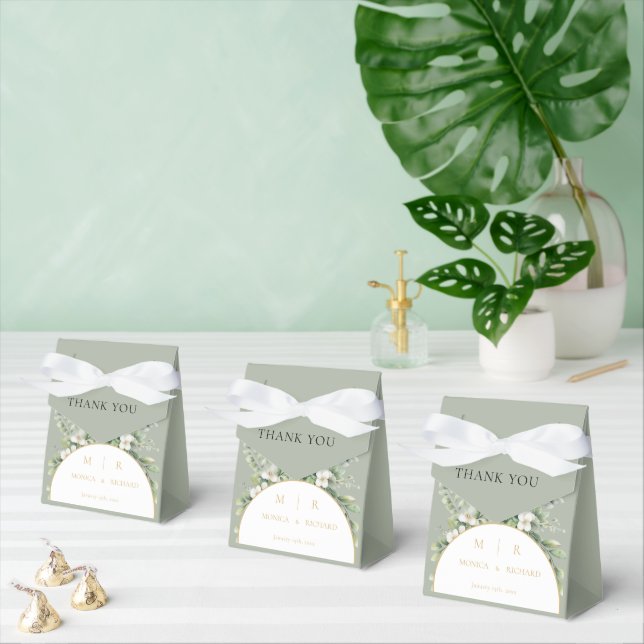 Caixas de Presente de Casamento com Monograma Botâ (Múltiplo)