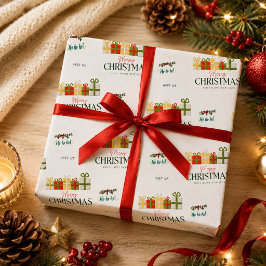 Caixas de Presente de Natal Papel de Embrulho de F