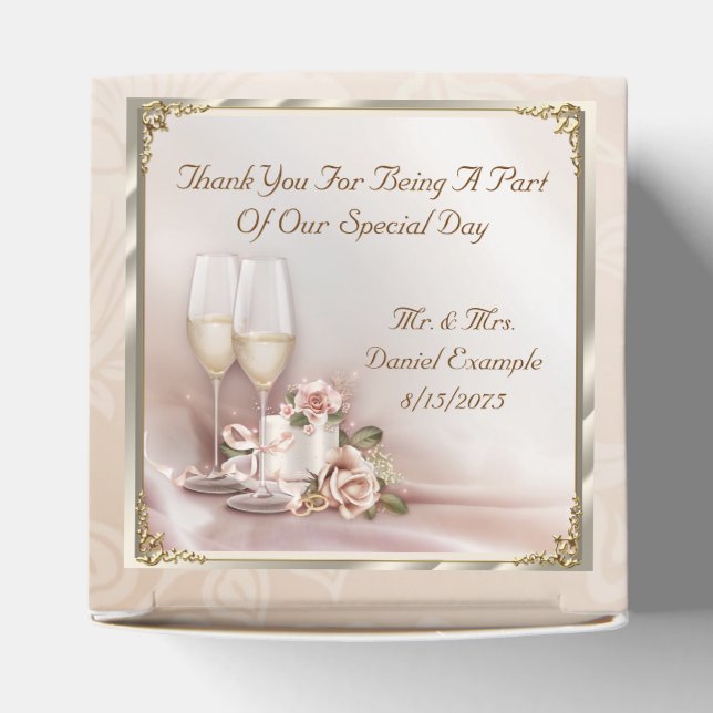 Caixas de Presente de Noiva Cor-de-Rosa (Topo)