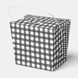 Caixas de Presente Gingham Preto e Branco