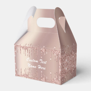 Caixas de Presente ou Lembrança com Brilho em Rose