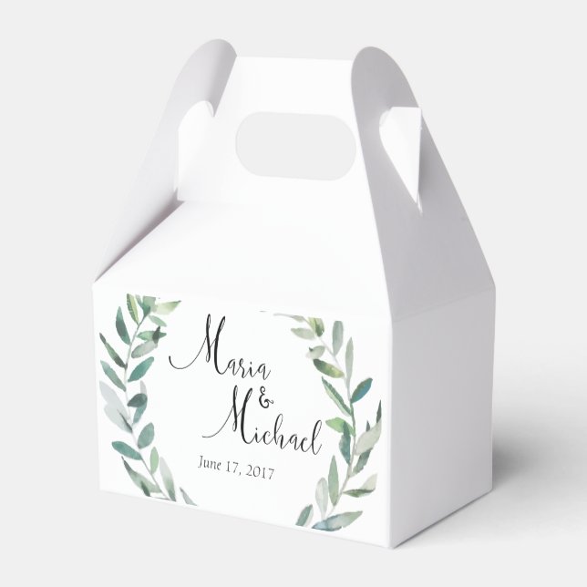 Caixas de Presentes de Casamento com Folhagens (Verso)