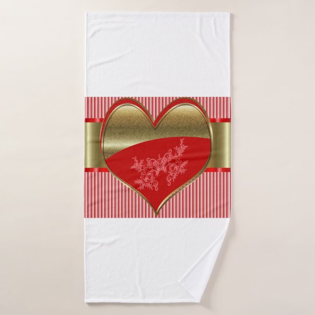 Caixas de Toalhas de Banheiro Corações (Toalha de Banho)