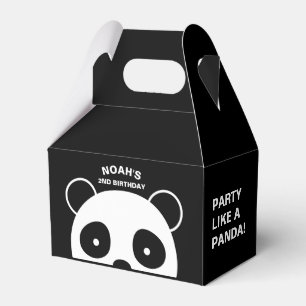 Caixas do favor da panda, partido preto e branco