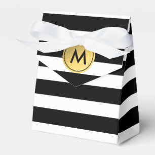 Caixas listradas pretas & brancas do favor de