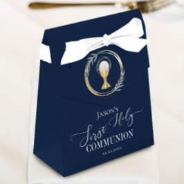 Caixinha De Lembrancinhas 1ª comunhão elegante azul