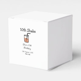Caixinha De Lembrancinhas 10th Shake 10th feliz aniversário, milkshake scrib