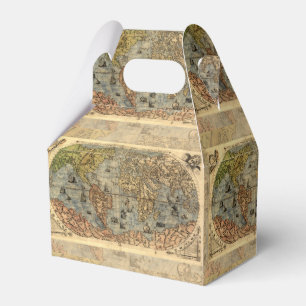 Caixinha De Lembrancinhas 1565 Mapa Antigo do Mundo de Forlani Cartografia V